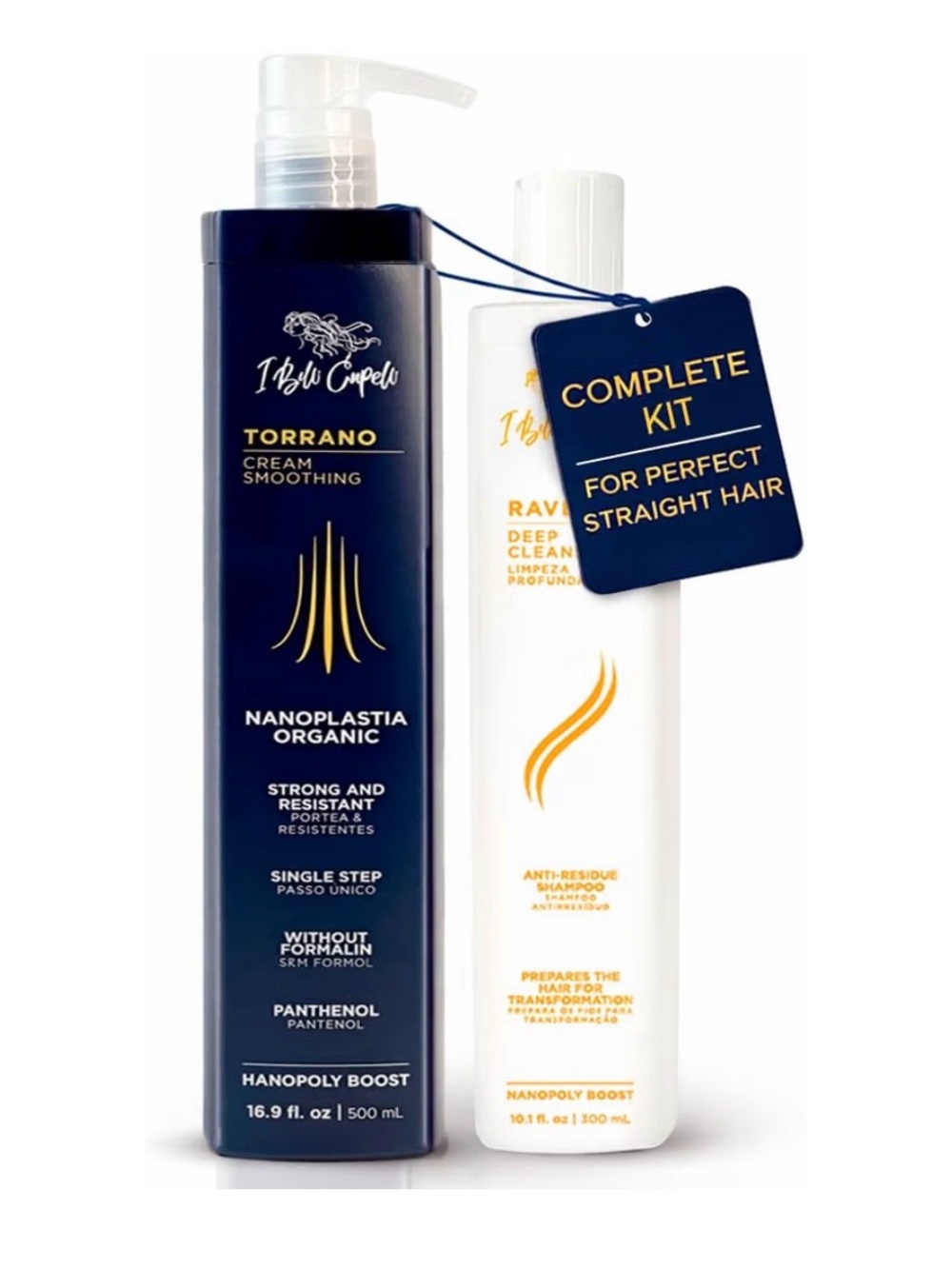 I BELLY CAPELLI Torrano Nanoplastia Organic Cream Smoothing and Ravenna Shampoo